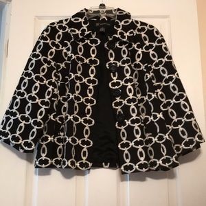 Black and white jacket. Size large.